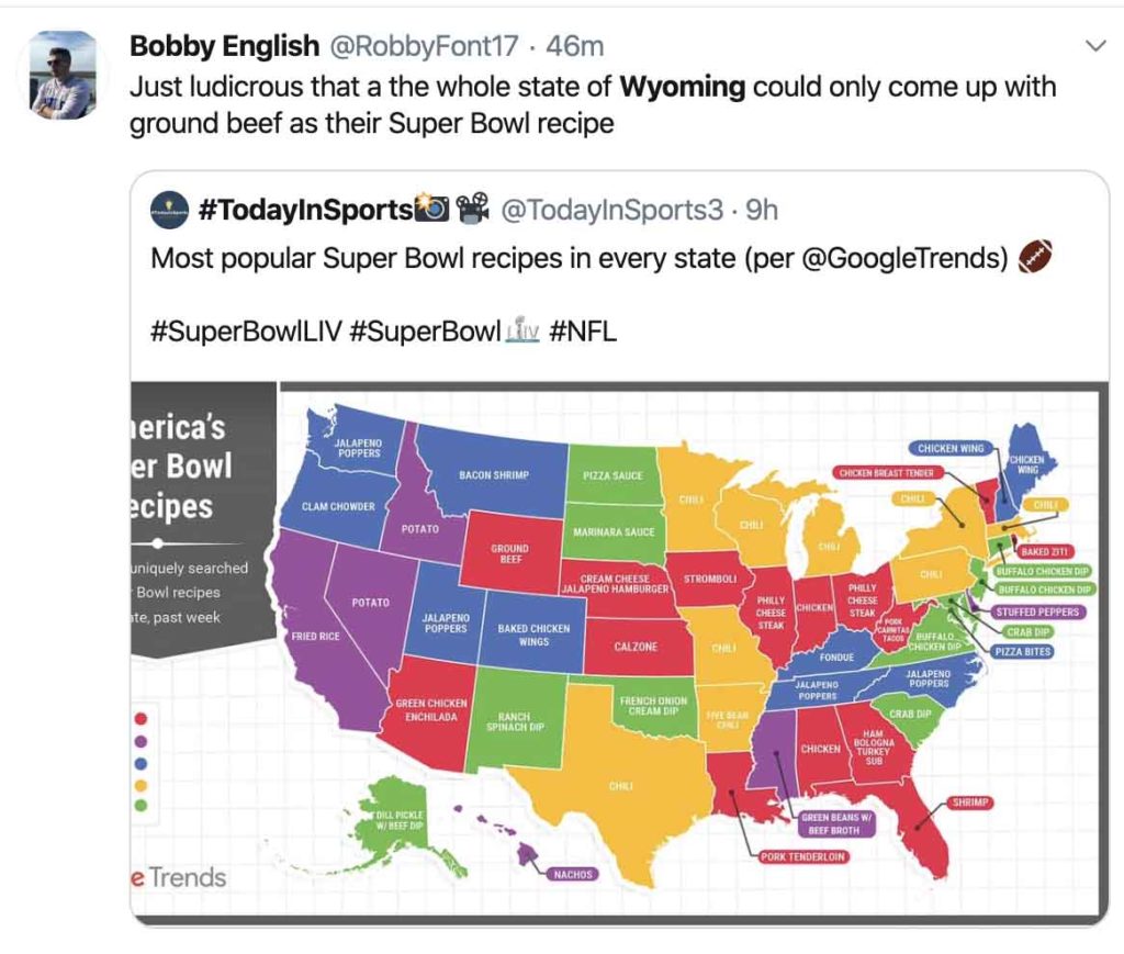 Favorite Super Bowl Recipe in Wyoming? Ground Beef